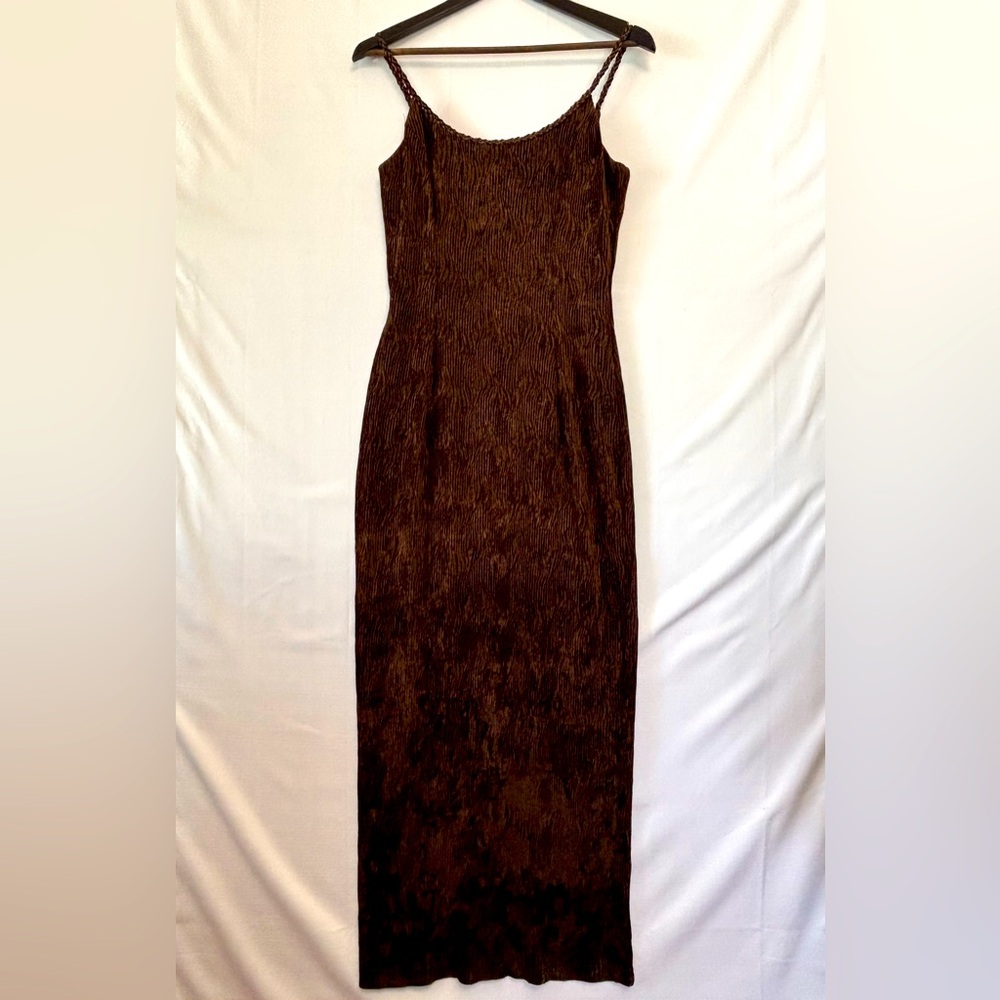Scott McClintock Brown Maxi Slip Dress